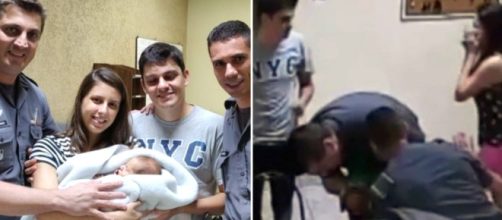 Cabos salvam bebê de 21 dias que estava engasgado. (Reprodução/TV TEM/Arquivo PM Marília)