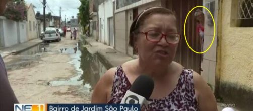 Entrevista seguiu após o fato inusitado. (Reprodução/ TV Globo Recife)