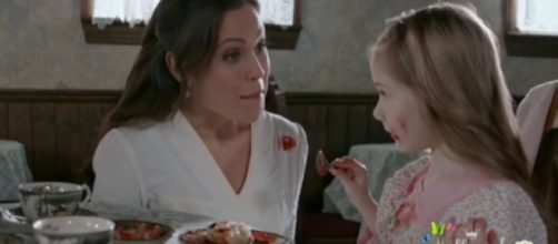 Erin Krakow and Ava Grace Cooper of When Calls the Heart are sharing another Hallmark project. [Image source:RyeTalks-YouTube]
