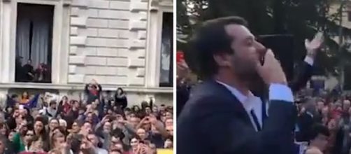 Salvini manda baci ai suoi contestatori