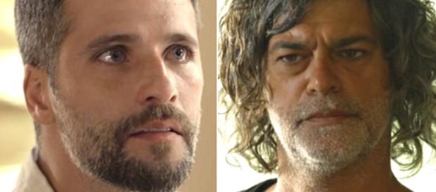Gabriel e Murilo se estranham durante discussão. (Divulgação/Rede Globo) Gabriel e Murilo se estranham durante discussão. (Divulgação/Rede Globo)