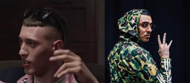 Massimo Pericolo a sinistra, Marracash a destra. Massimo Pericolo a sinistra, Marracash a destra.