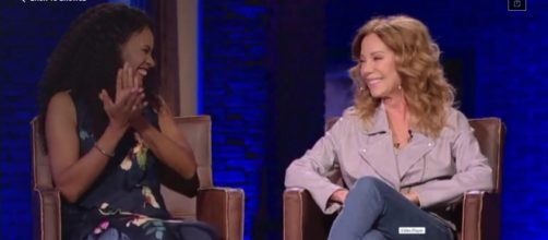 Nicole C. Mullen and Kathie Lee Gifford share the meaning and the relevant message in The God Who Sees. [Image source:TBN-YouTube]