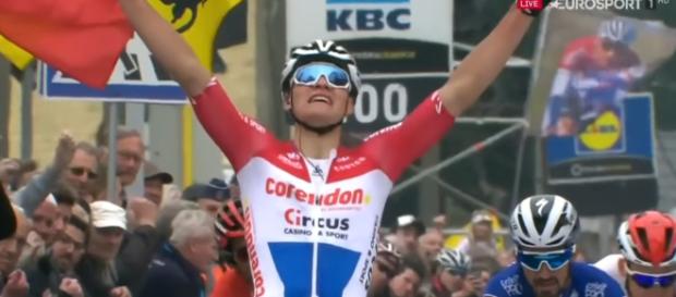 Mathieu Van der Poel, la vittoria alla Freccia del Brabante. Mathieu Van der Poel, la vittoria alla Freccia del Brabante.