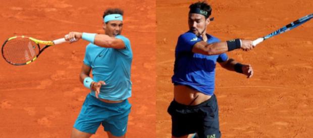 Rafael Nadala vs Fabio Fognini, semifinale al Masters di Montecarlo Rafael Nadala vs Fabio Fognini, semifinale al Masters di Montecarlo