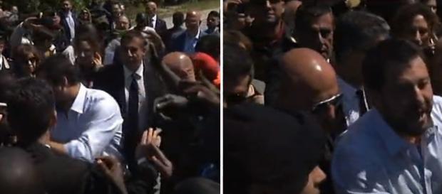 Salvini a San Ferdinando tra i migranti Salvini a San Ferdinando tra i migranti