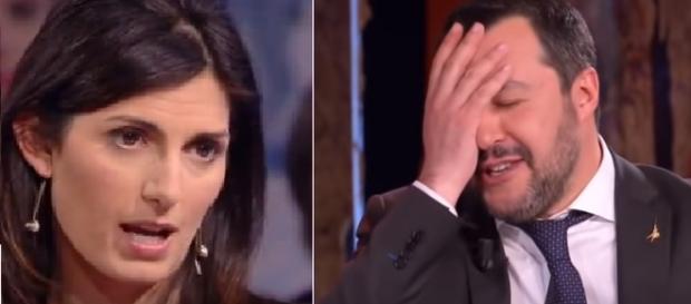 Virginia Raggi polemica con Matteo Salvini. Virginia Raggi polemica con Matteo Salvini.