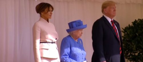 President Trump meets Britain's queen, July 2018. [Image source/Washington Post YouTube video]