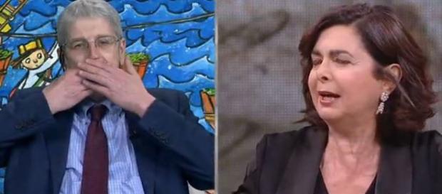 Mario Giordano e Laura Boldrini si beccano in tv Mario Giordano e Laura Boldrini si beccano in tv