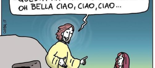 Gesù diventa partigiano in una vignetta di un prete