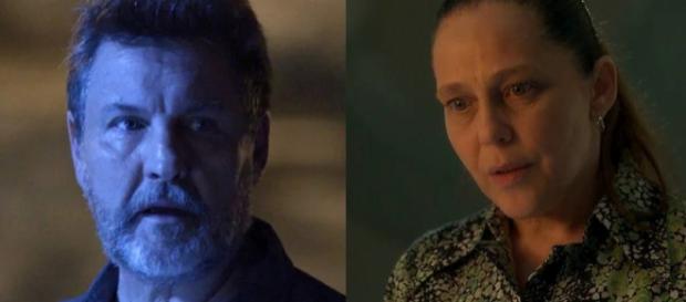Egidio e Judith em 'O Sétimo Guardião'. (Reprodução/Rede Globo) Egidio e Judith em 'O Sétimo Guardião'. (Reprodução/Rede Globo)