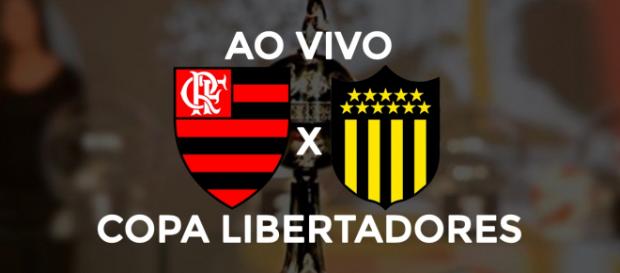 Flamengo x Peñarol ao vivo. (Arte/ Diogo Marcondes) Flamengo x Peñarol ao vivo. (Arte/ Diogo Marcondes)