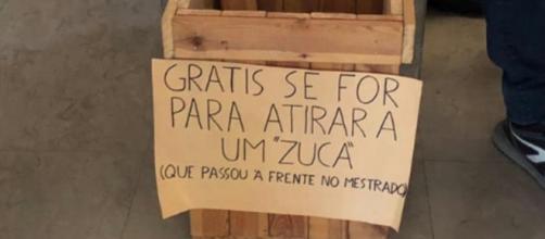 Mensagem destinava-se a brasileiros estudantes de mestrado da Faculdade de Lisboa. (Reprodução/Twitter/ @dudacalada)