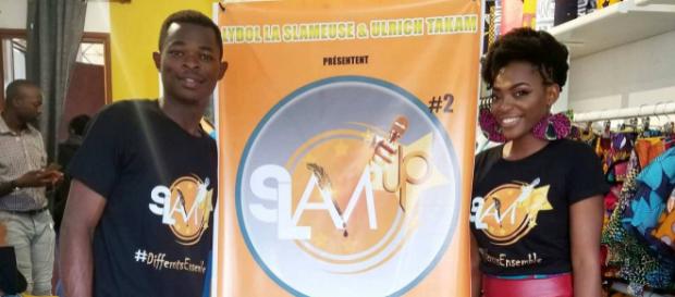 Les artistes Camerounais Ulrich Takam et Lydol La Slameuse (c) Colbie Medjom Les artistes Camerounais Ulrich Takam et Lydol La Slameuse (c) Colbie Medjom