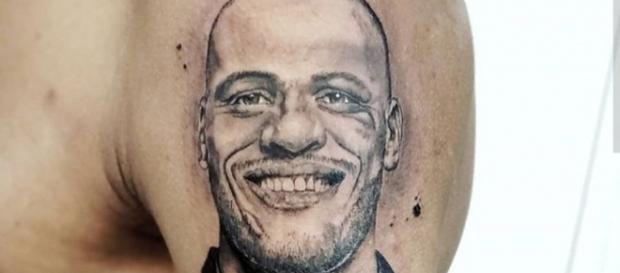 Torcedor tatuou rosto de Patric no braço. (Reprodução/Arquivo Pessoal) Torcedor tatuou rosto de Patric no braço. (Reprodução/Arquivo Pessoal)