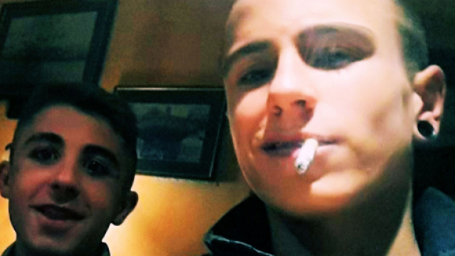 Lukas Saba in primo piano, a sinistra Alberto Melone.