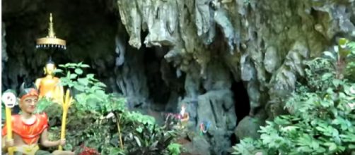 Tham Luang cave Northern Thailand. [Image source/Amateur-1 Insight YouTube video]