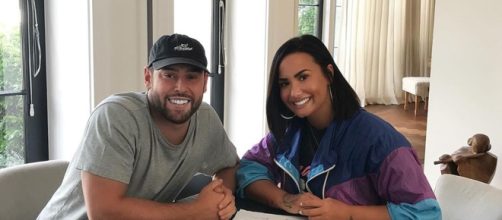Demi Lovato e Scooter Braun. (Reprodução/Instagram/@ddlovato)