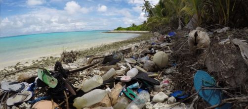 1 million plastic flip flops washes up on Cocos Island, in Indian Ocean. [Image credit: Silke Stuckenbrock]