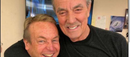Doug Davidson and Eric Braeden happy to be working together again. [Image Source: Soap Central-YouTube]