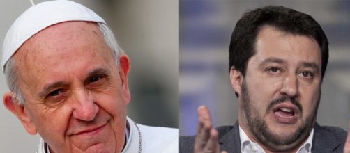 Scontro sui migranti tra Papa Francesco e Matteo Salvini