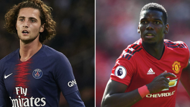 Adrien Rabiot e Paul Pogba (foto: manchikoni.com; standard.co.uk)