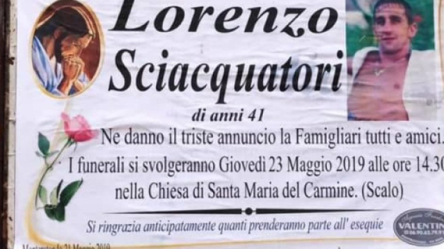 Monterotondo, funerali di Lorenzo Sciacquatori ucciso dalla figlia. Assenti Deborah e sua madre.