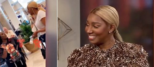 NeNe Leakes wasn't interested in a disgruntled fan at the airport. [Image source: Shade Room/Instagram screenshot | WUSA9/YouTube screenshot]