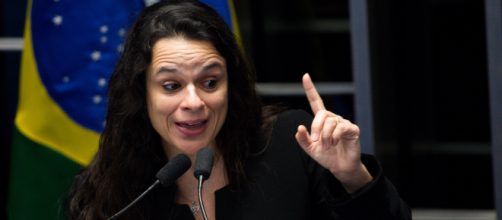 Janaína elogia manifestação pró-Bolsonaro. (Karine Melo/Agência Brasil)