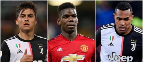 Paulo Dybala, Paul Pogba e Alex Sandro (Foto: metro.co.uk; eurosport.co.uk)