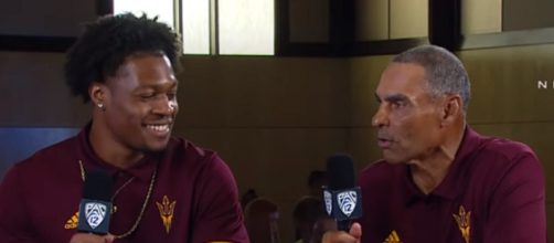 Herm Edwards coached N'Keal Harry for one season in Arizona State (Image Credit: Pac-12 Networks/YouTube)