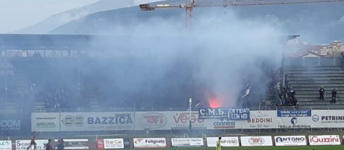 Lo stadio Enzo Blasone di Foligno, teatro della semifinale della Poule Scudetto Serie D tra Cesena e Lecco.