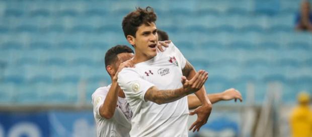 Pedro entrou no segundo tempo e teve participação direta na virada do Flu em Porto Alegre (Divulgação/Lucas Merçon/Fluminense FC) Pedro entrou no segundo tempo e teve participação direta na virada do Flu em Porto Alegre (Divulgação/Lucas Merçon/Fluminense FC)