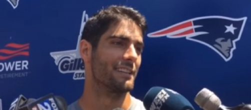 Jimmy Garoppolo signed a huge deal with the 49ers (Image Credit: MassLive/YouTube)