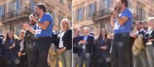 Matteo Salvini contestato ad Osimo, in provincia di Ancona