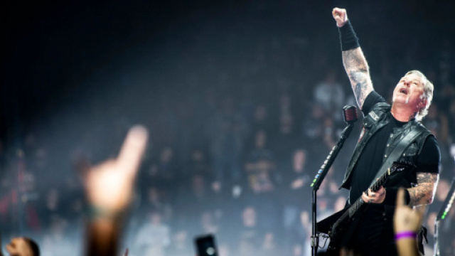 James Hetfield dei Metallica in concerto