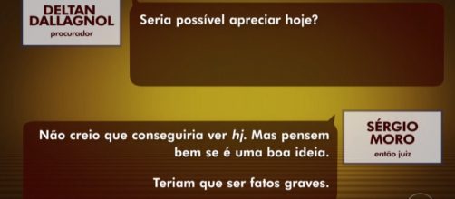 Na visão de Moro, não existe nada de irregular nas conversas exibidas. (Reprodução/TV Globo)