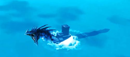 Sea monster has been spotted around the 'Fortnite' island. (Image Credit: Dr Pineapplez / YouTube)