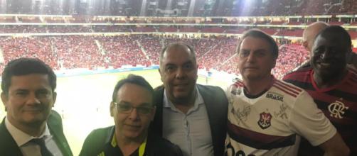 Em meio a crise, Bolsonaro e Moro vão prestigiar jogo no Estádio Mané Garrincha. (Divulgação/Twitter/@Flamengo)