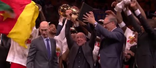 Full circle for Canada, as a Canadian invented basketball. Now a Canadian team are the 2019 NBA champions. [Source: NBA/YouTube/Screenshot]