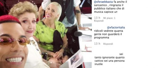 Il post di X Factor e i commenti degli utenti