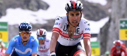 Fabio Aru impegnato al Giro di Svizzera.
