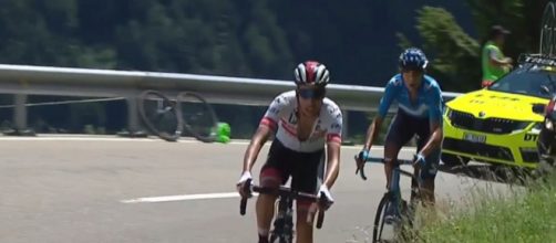 Fabio Aru in fuga nell'ultima tappa del Giro di Svizzera