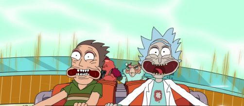 Rick and Jerry from 'Rick and Morty' in a roller coaster ride. (Image Credit: Adult Swim / YouTube