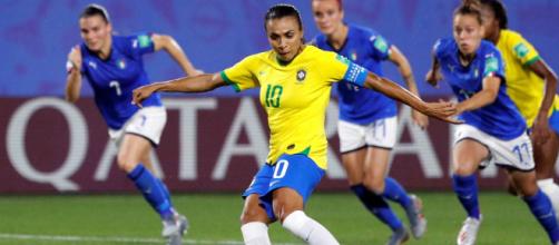 Durante a Copa do Mundo de Futebol Feminino, Marta se tornou a atleta com mais gols em Copas. (Arquivo Blasting News)