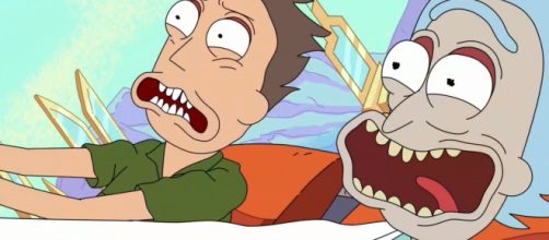Jerry and Rick from 'Rick and Morty' in a theme park. (Image Credits: Adult Swim / YouTube)