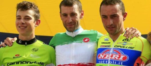 Vincenzo Nibali con il Tricolore vinto nel 2014