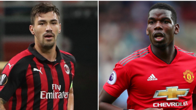 Alessio Romagnoli e Paul Pogba (foto: pianetamilan.it; thetimes.co.uk)