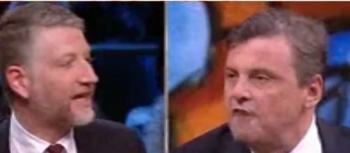 Calenda contro Giuli: 'Fascista, hai fatto una cafonata', Floris calma tutti (VIDEO)