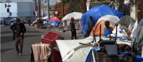 In LA, poverty on Skid Row defies US’ humane reputation. [Image source/PBS NewsHour/YouTube video]
